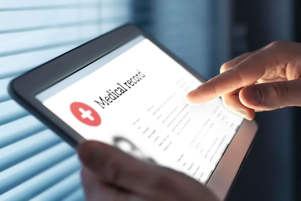 medical records on a tablet